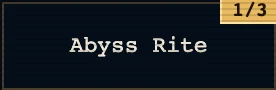 The abyss rite entry and brand count